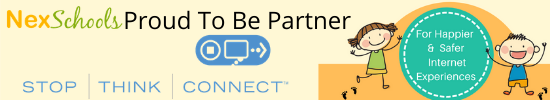 NexSchools STOP THINK CONNECT PARTNER, Cyber Safety Awareness for Schools, K12 , Middle Cyber Safety talks, Workshops and Certificate Courses